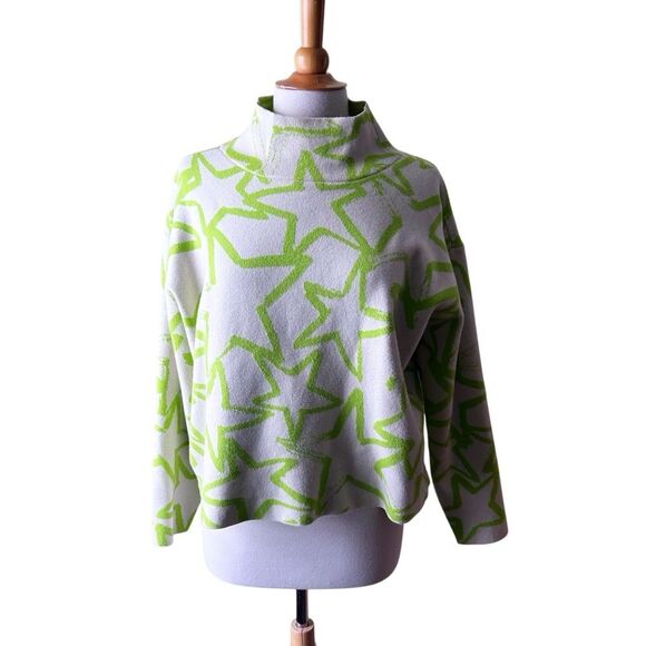 MAEVE Anthropologie Neon Green Mock Neck Pullover Sweater - Medium - Picture 6 of 10